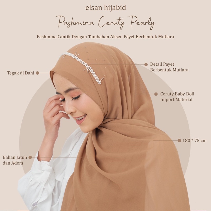 Pashmina Ceruty Pearly Mutiara