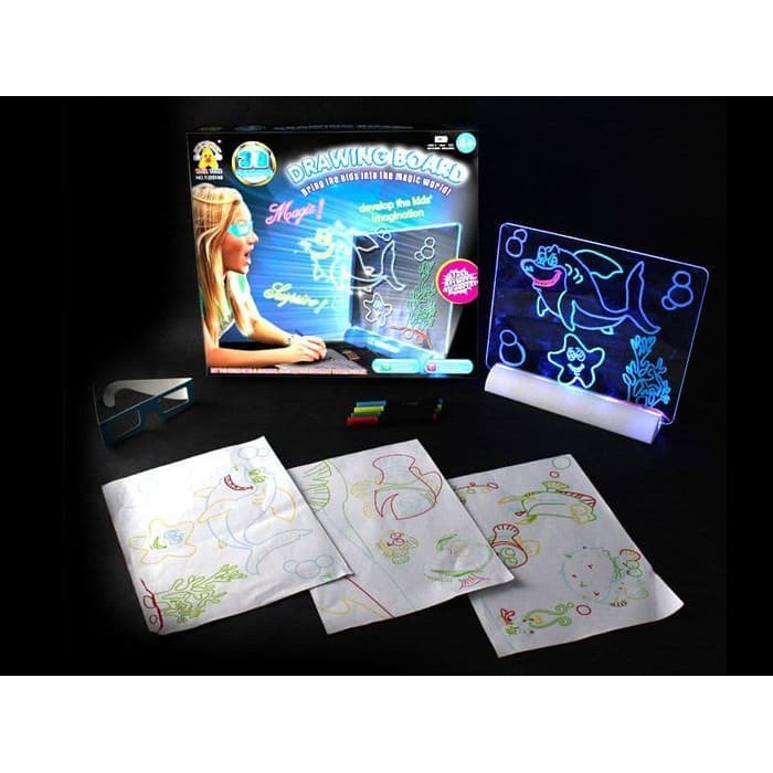 Trend-Papan tulis Gambar 3 Dimensi ( Magic 3D Drawing Board )