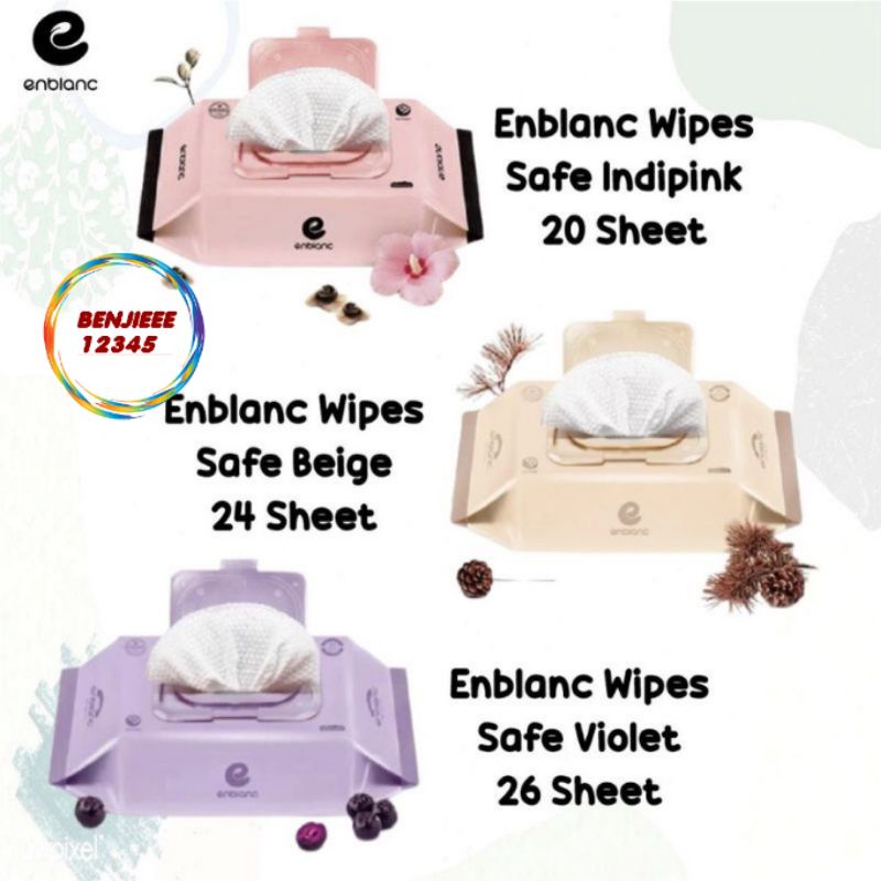 Enblanc 100% Original Tissue Basah Korea Indipink/Violet/Beige Baby Wipes - Tissu