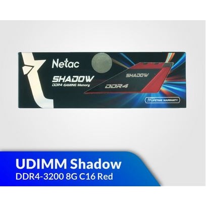 Netac UDIMM Shadow DDR4-3200 8G C16 Red