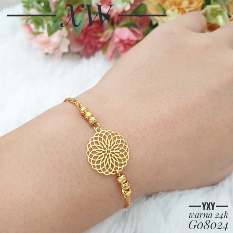 Gelang Yaxiya warna 24k G08024