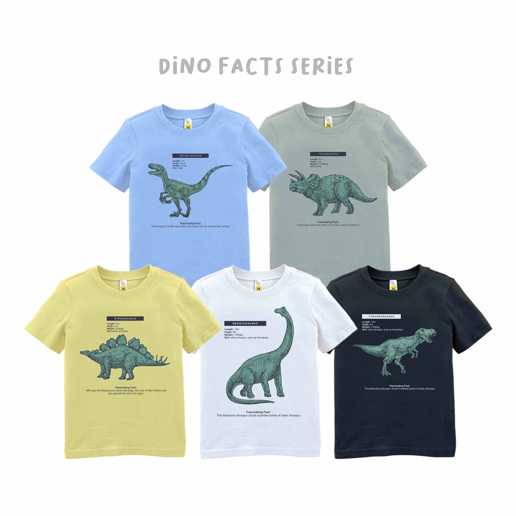 KAOS ANAK DINO FACTS SERIES 1 - 10 T