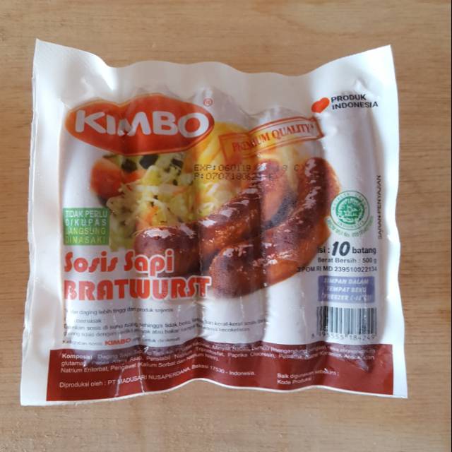 

KIMBO BRATWURST ORIGINAL 500 GRAM ISI 10 PCS