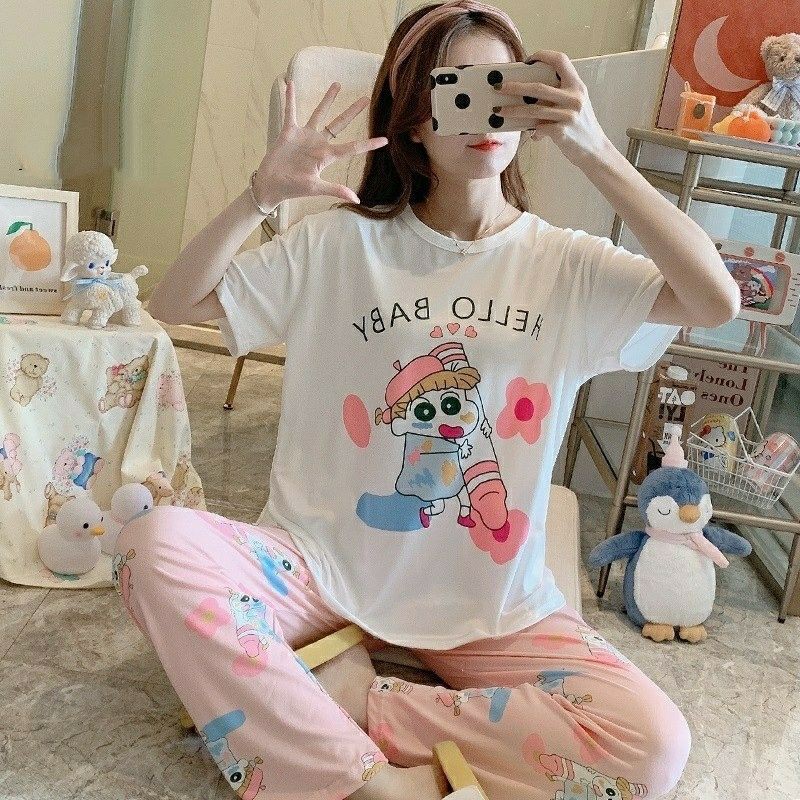 Piyama 527 Import Baju Tidur Shinchan Sincan Shincan Sinchan Panjang Anak Perempuan Remaja Wanita