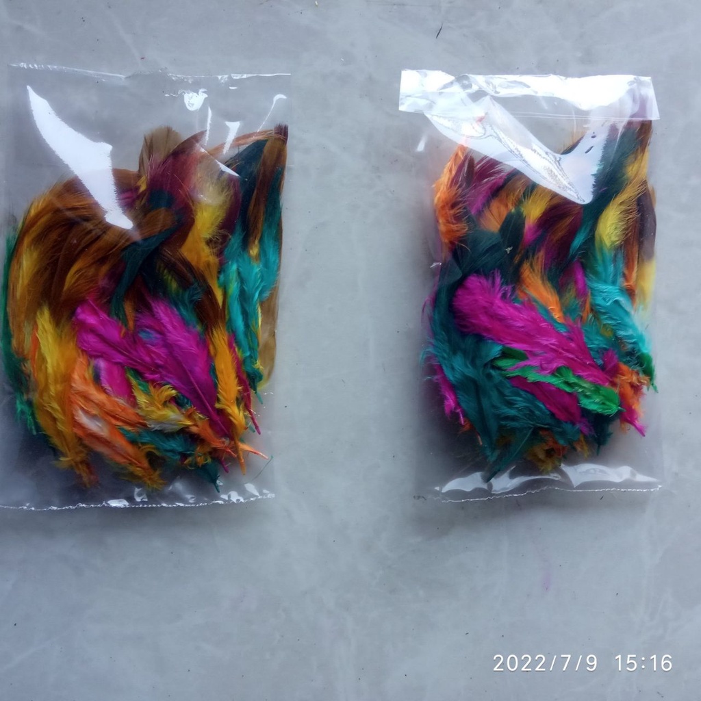 Bulu Ayam Hias Halus warna warni / bulu aksesoris/ aksesoris kepala/ kerajinan tangan/ hiasan kepala