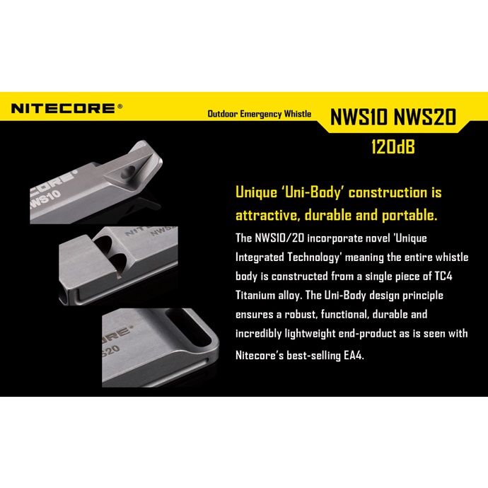 NITECORE Outdoor Emergency Whistle - NWS10