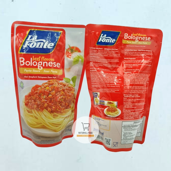 La Fonte Bumbu - Saus Bolognese 315gram - 315 gram Saus Bolognaise Bumbu Spaghetti