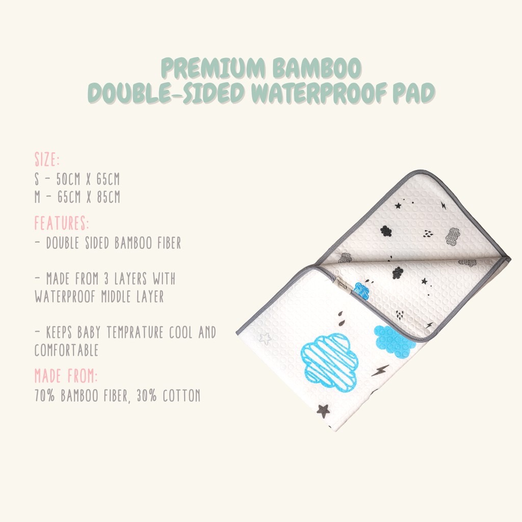 Bamboo Double Sided Waterproof Pad (down To Earth)