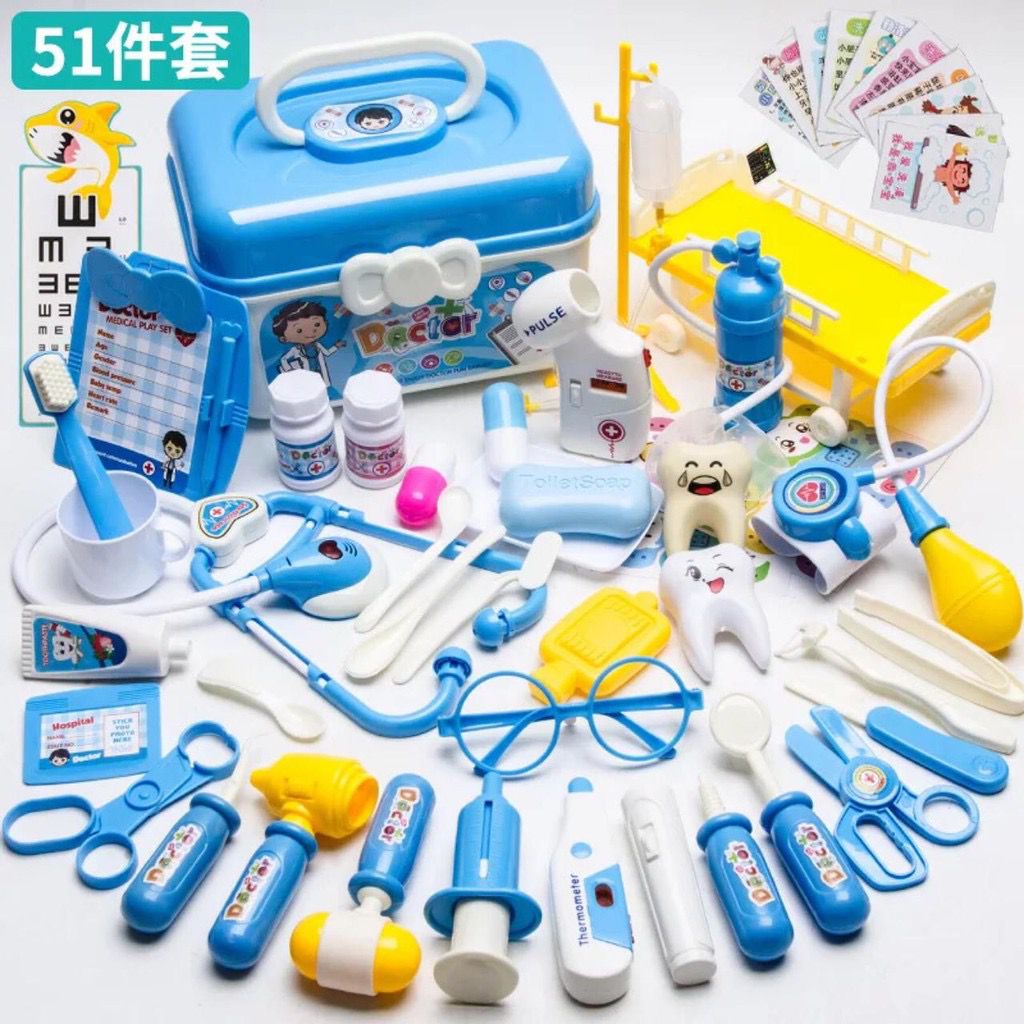 Mainan Dokter Dokteran Set 51 Pcs PREMIUM MAINAN ANAK DOKTER