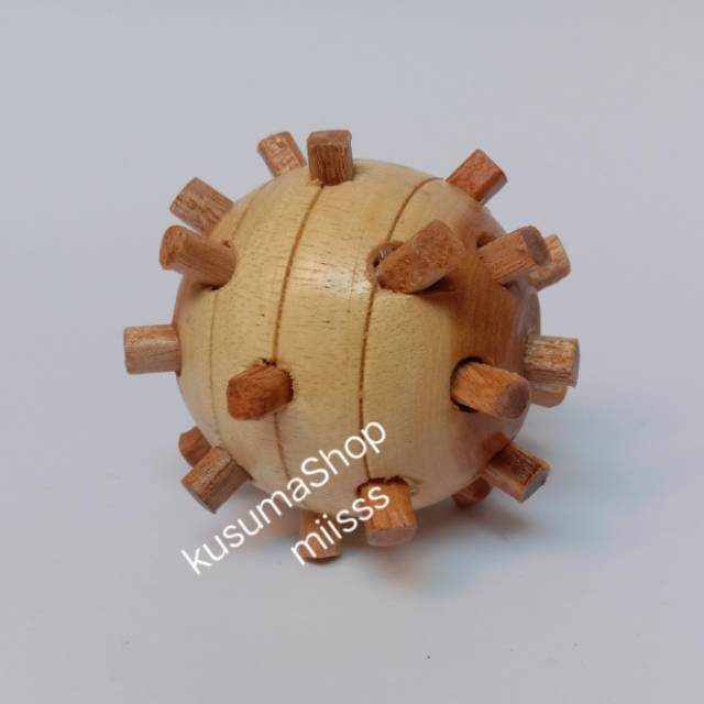 ALAT PIJAT REFLEKSI TANGAN BULAT /TERAPI TANGAN  GENGGAM / KAYU