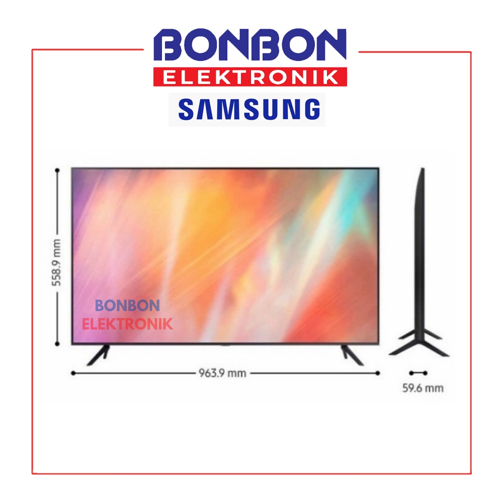 Samsung LED Smart TV 43 Inch 43AU7000 Crystal UHD 4K UA43AU7000 AU7000