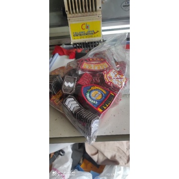 bordir logo polisi timbul