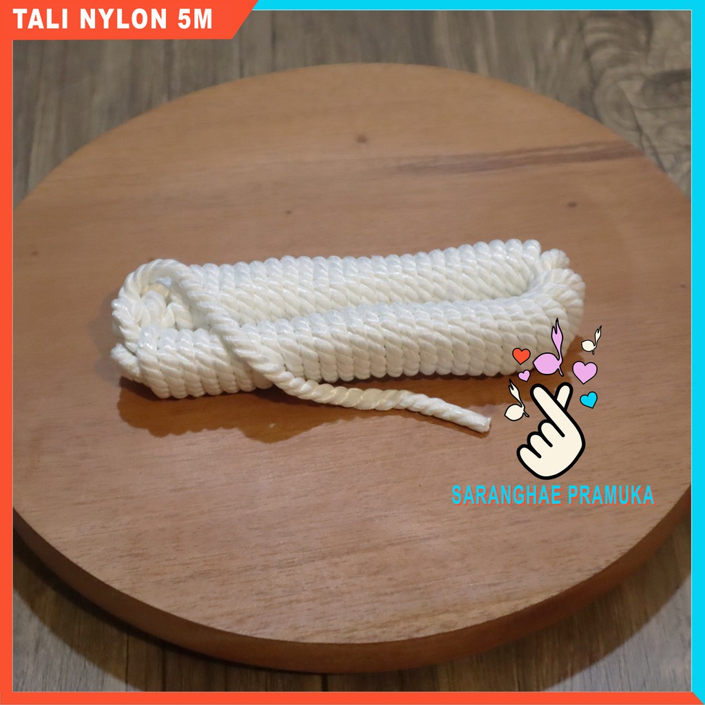 

Tali Pramuka Marlon 5 meter - Cap 22 Bahan Nylon Pionering Macrame