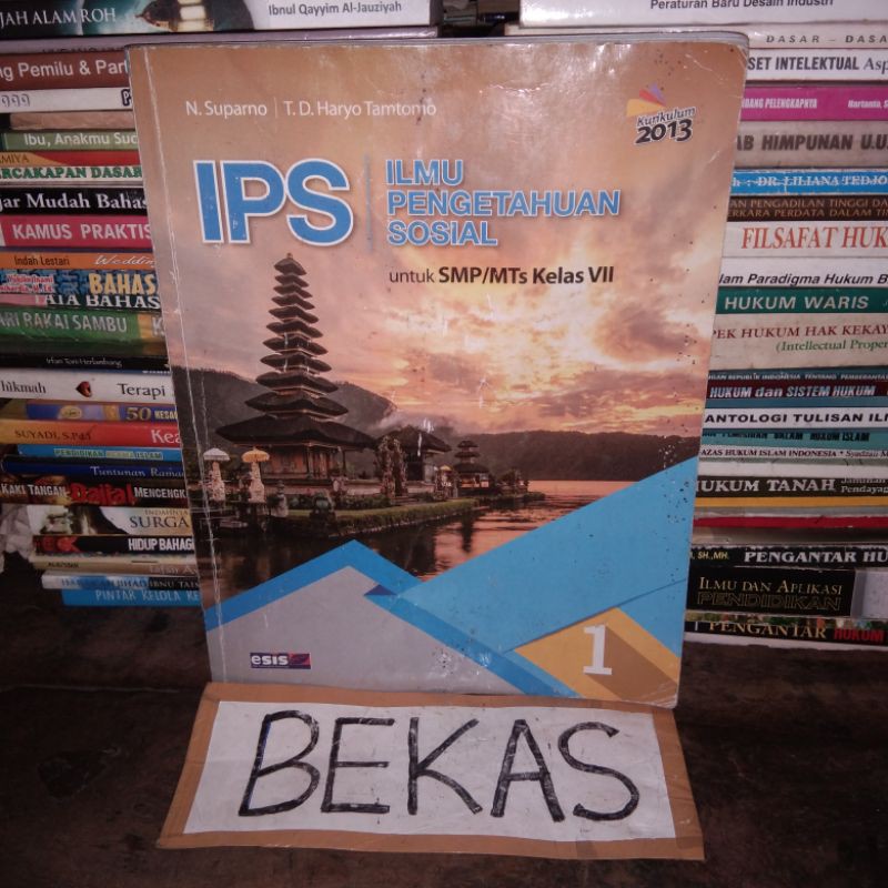 IPS Ilmu Pengetahuan Sosial kelas 7 VII 1 SMP Esis Erlangga Kurikulum 2013 - Suparno