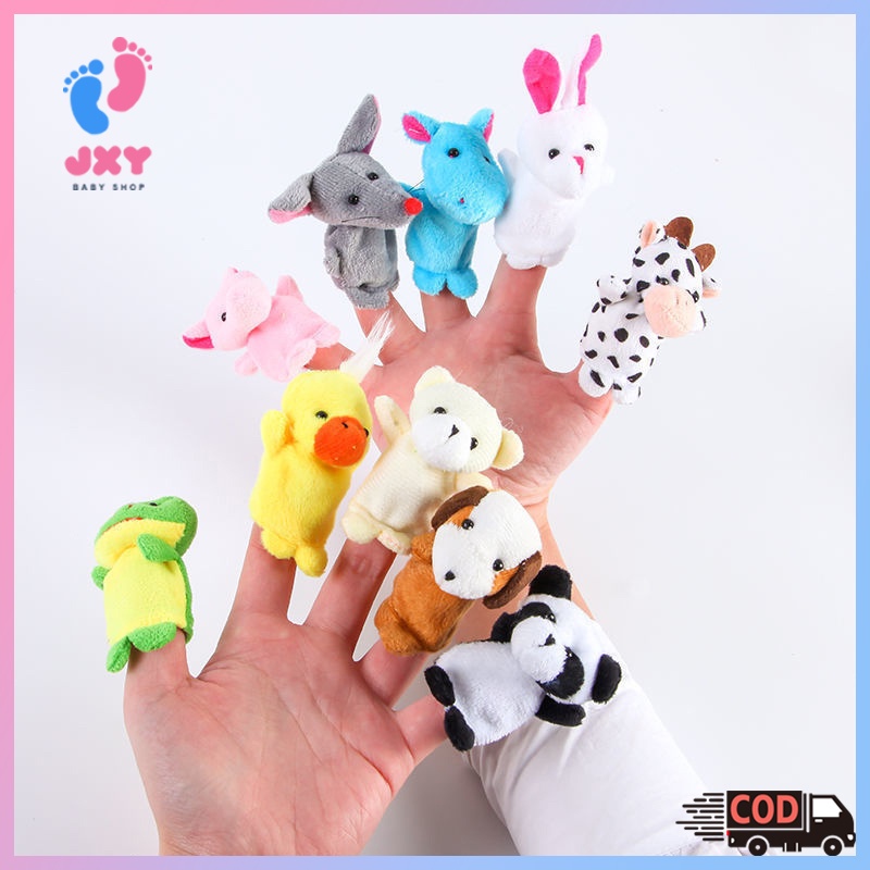 Boneka Jari Hewan - 10 Pcs Boneka Jari Hewan Lucu  L216/217