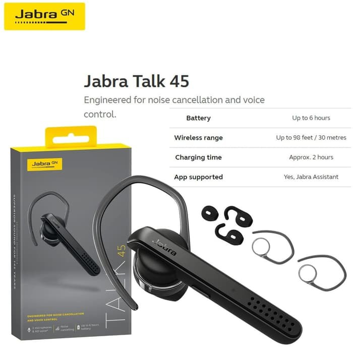 Jabra Talk 45 Bluetooth Headset Original 100