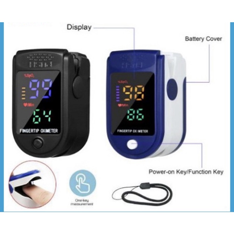 Fingertip Pulse Oximeter Pulse Oximetry SPO2 LCD Full Colour Saturasi