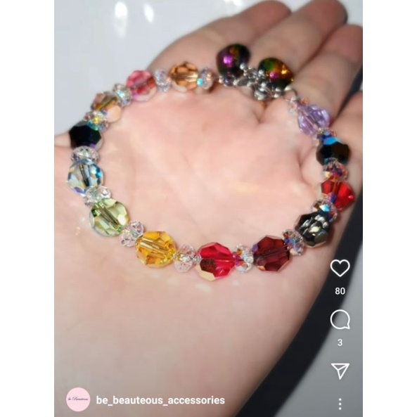 Gelang swarovski anak warna warni. Bisa untuk dewasa