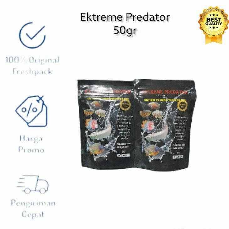 Pelet Extreme Predator 50 gr Pakan Ikan Predator