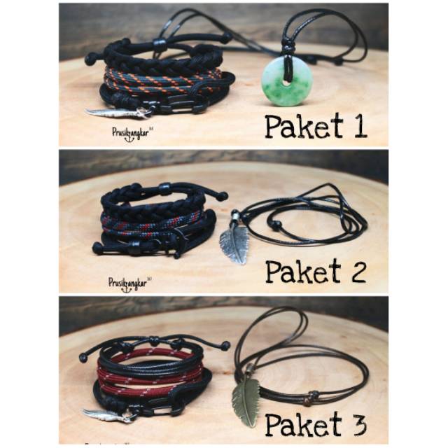 Paket Hemat gelang prusikjangkar / Gelang Tali prusik jangkar/ Gelang Prusik / Gelang Jangkar