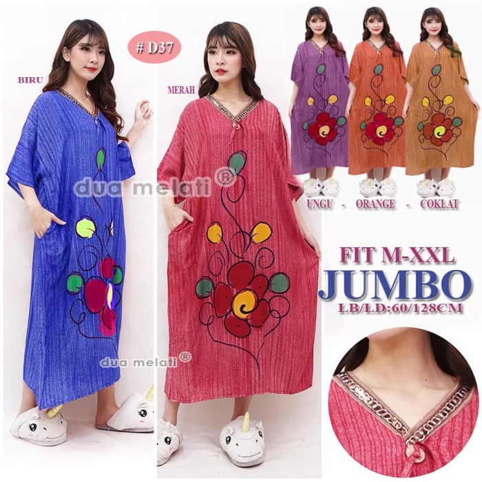 Baju Tidur Daster Batik Jumbo Big Size Rayon XXXL D33D34D35D36D37