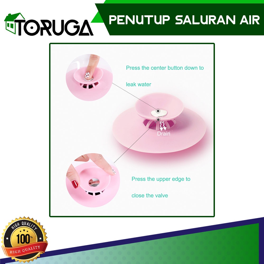 Penutup Lubang Wastafel Penyumbat Saluran Air Sink Fleksibel Silikon Drain Stopper