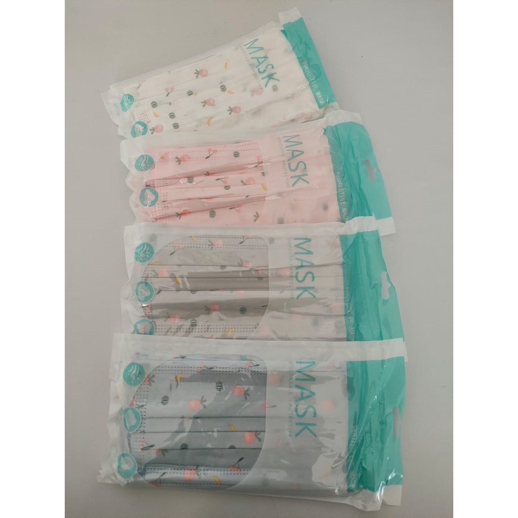 MASKER DEWASA MOTIF 3 PLY EARLOOP DISPOSABLE