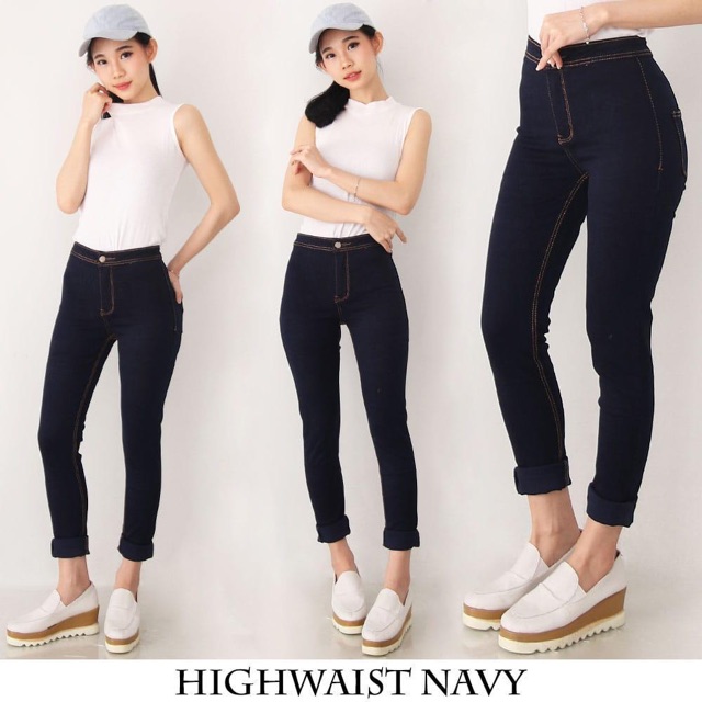 Celana Panjang Jeans Wanita Highwaist 27 28 29 30 Bisa Bayar Ditempat(COD)