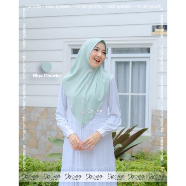 HIJAB INSTAN SPORTY V KANCING BY LUBNA CRAFT