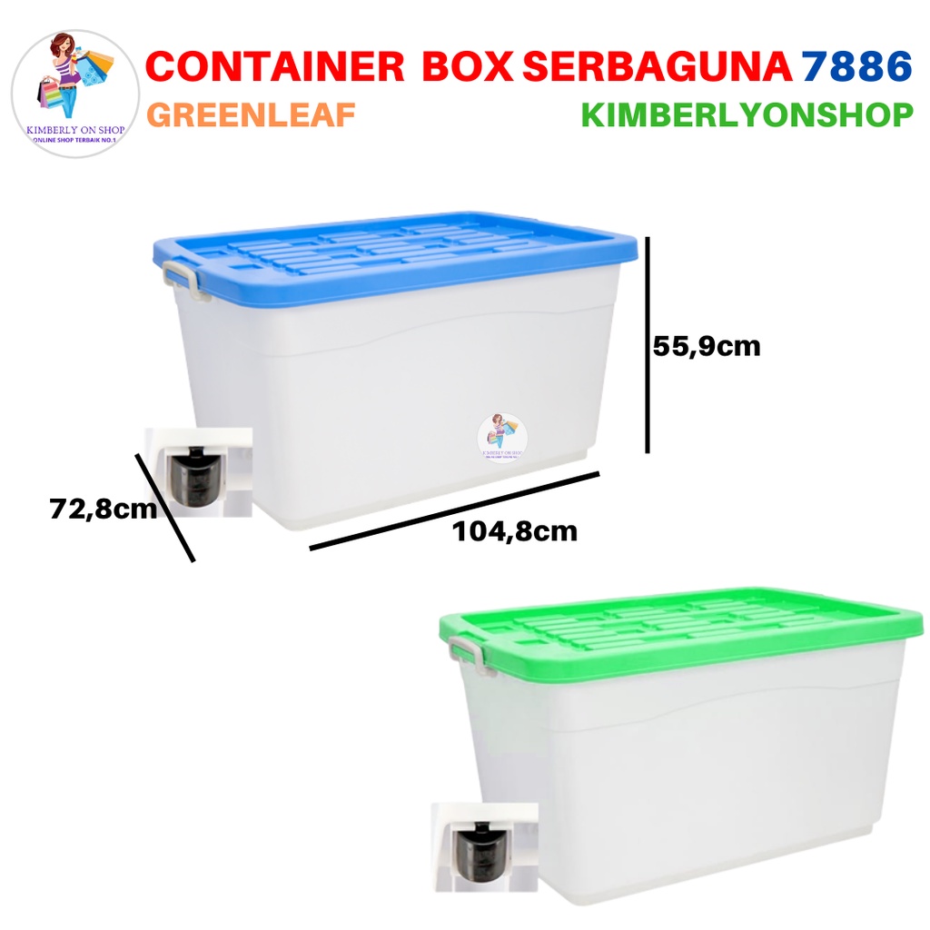 Container Box Tempat Penyimpan 280 Liter 7886 Sierra Green Leaf