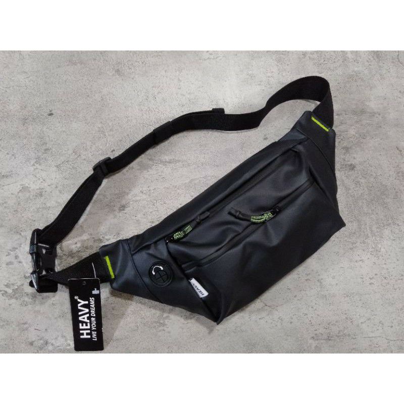 TAS SELEMPANG PRIA HEAVY.BAG. WAIST BAG HEAVY( WATERPROOF) anti air