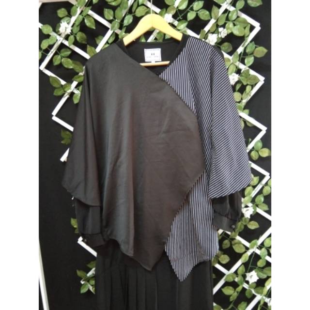 Outher Gamis/ Baju simpel baju santai salur hitam