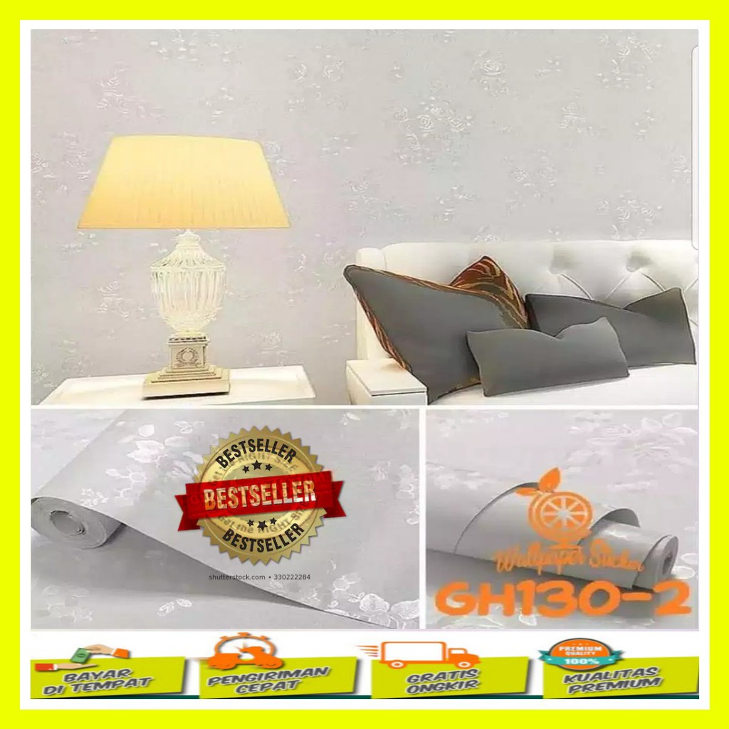 (COD) Wallpaper Dinding Embos Abu / Wallpaper Abu / Wallpaper Timbul / Wallpaper Embos 900