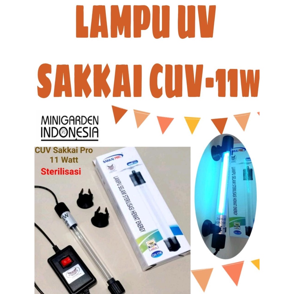 SAKKAI PRO CUV-11W LAMPU SELAM STERILISASI UV AQUARIUM LAMPU UV 11WATT