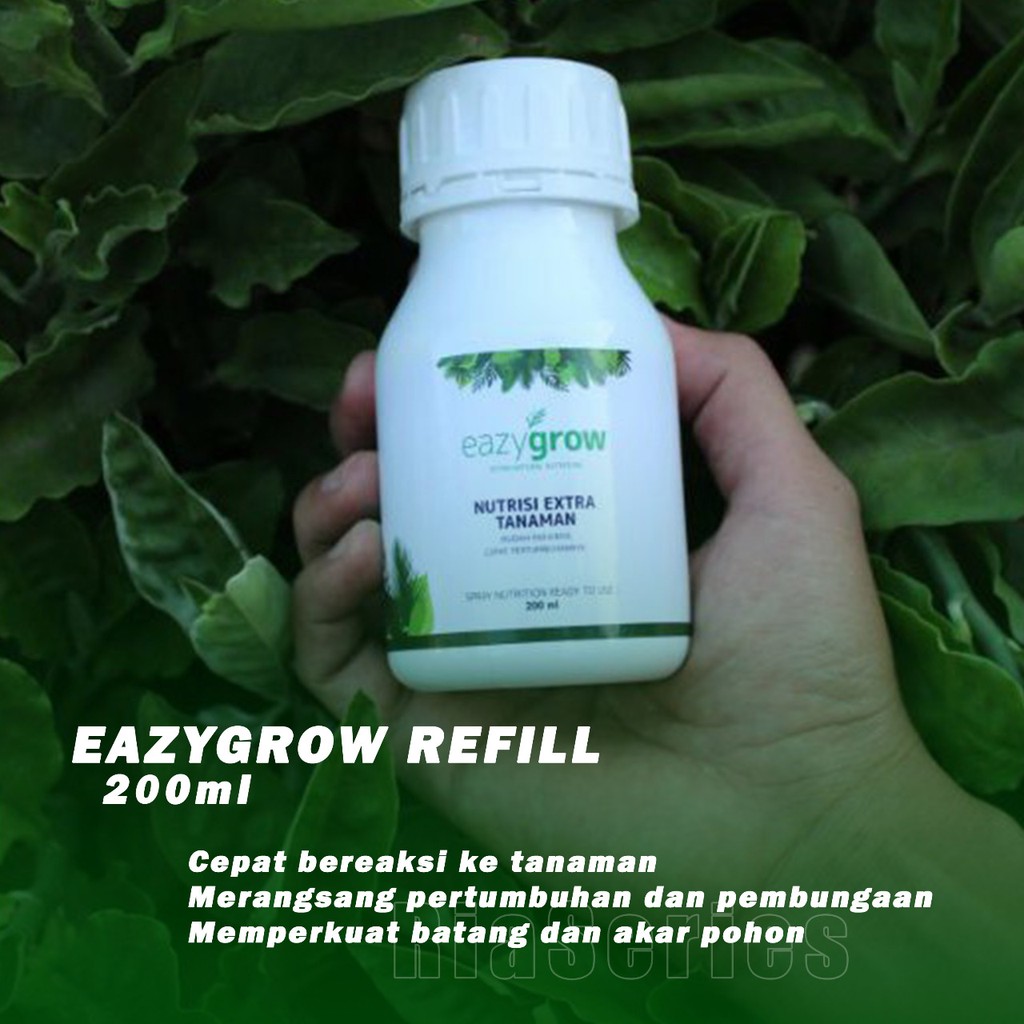 (FREE BIBIT TANAMAN) Eazygrow Refill Concentrate 200ml PUPUK CAIR NUTRISI MULTIVITAMIN TANAMAN HIAS