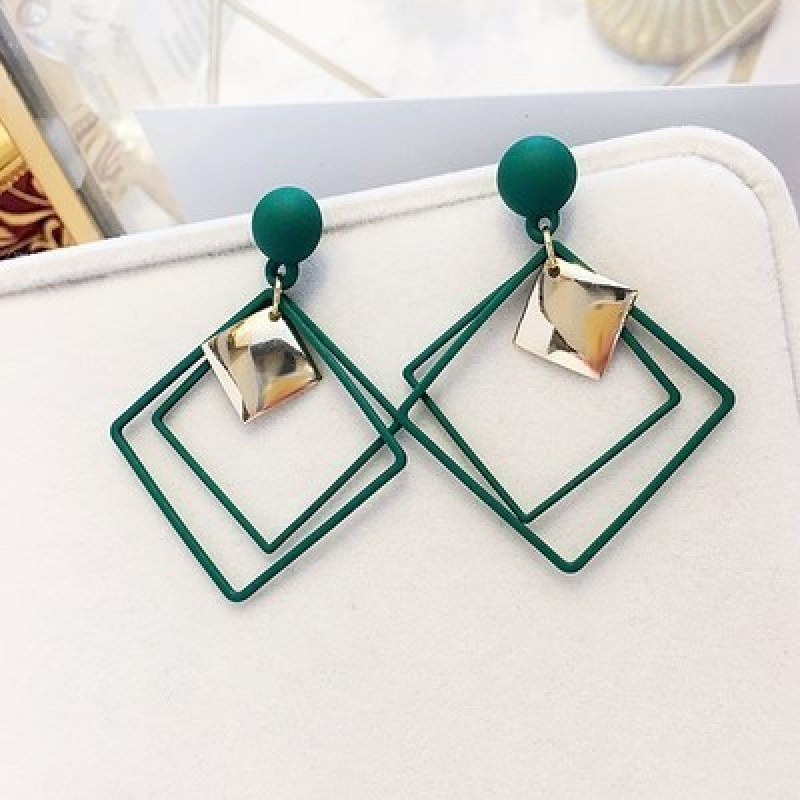 Anting Panjang Rumbai Geometris Bahan S925 silver needle Gaya Korea