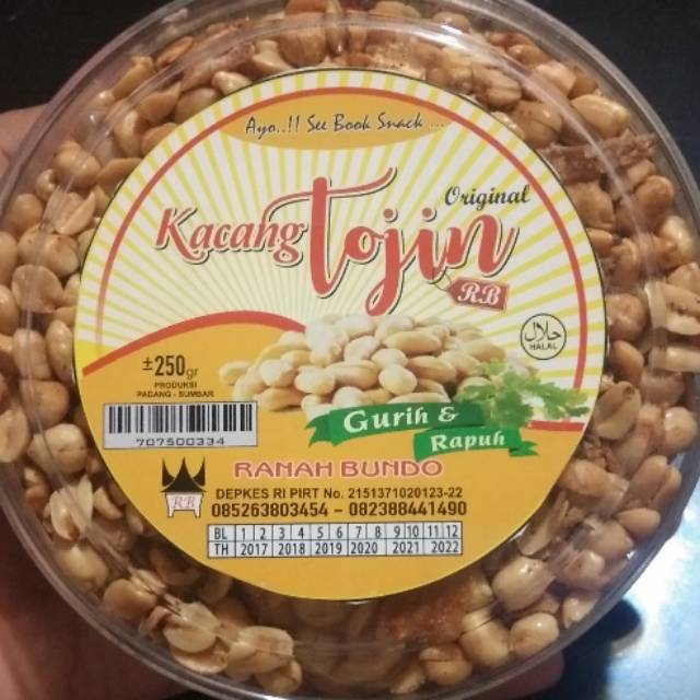 

Kacang Tojin Rapuh dan Gurih (PIRT NO. 2151371020123-22)