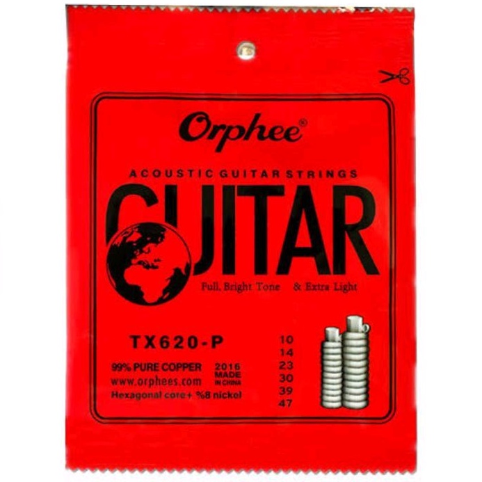 SENAR GITAR ORPHEE 010 TX620-P AKUSTIK / ACCOUSTIC / STRING / SATU SET