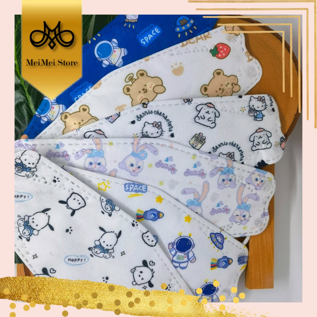 MASKER LUCU KF94 4 Ply MOTIF / MASKER DEWASA / MASKER KARTUN ASTRONOT / SANRIO / POCHACCO / BEAR / M