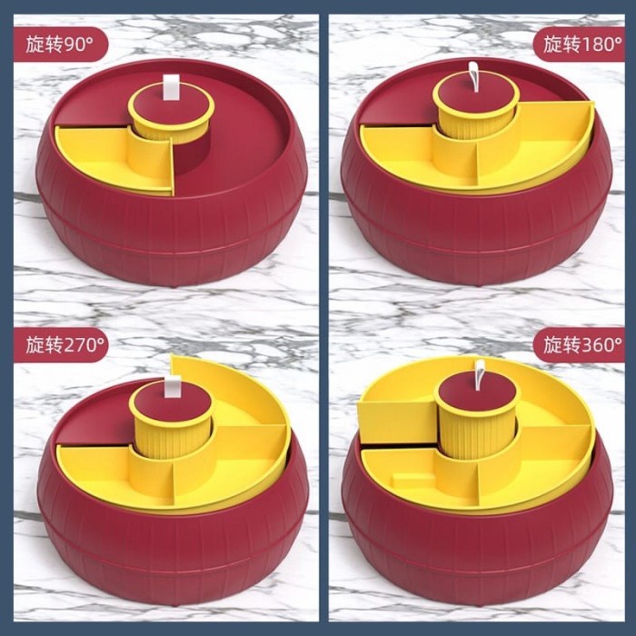 Toples Permen 5in1 Putar Toples Kue Kering Tempat Cemilan Lebaran idul Grosir