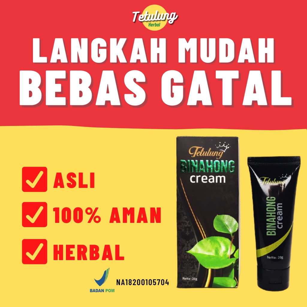 Binahong Cream 20gr - Obat Salep Gatal Kulit / Salap Gatal Kulit / Saleb Gatal Kulit Menahun