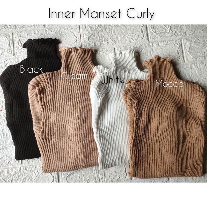 Inner Baju Manset Aisha Turtleneck Knit Dalaman Rajut Daisy