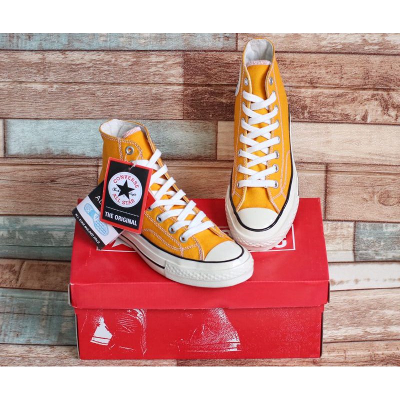 SEPATU CONVERSE CT 70's High PREMIUM Glosy/Mengkilap yellow