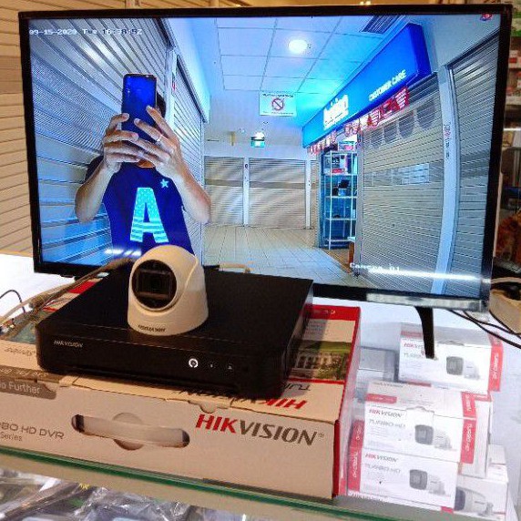 PAKET CCTV HIKVISION 4 CHANNEL 1 KAMERA 2MP 1080P KOMPLIT TINGGAL PASANG