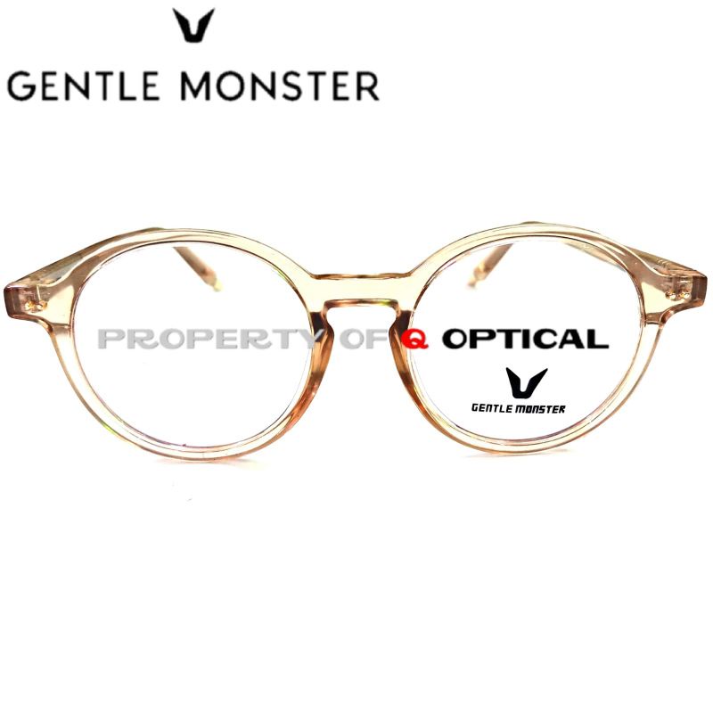 Kacamata Frame Pria Dan Wanita Gentle Monster G2815-C6 Brown Transparant Model Round