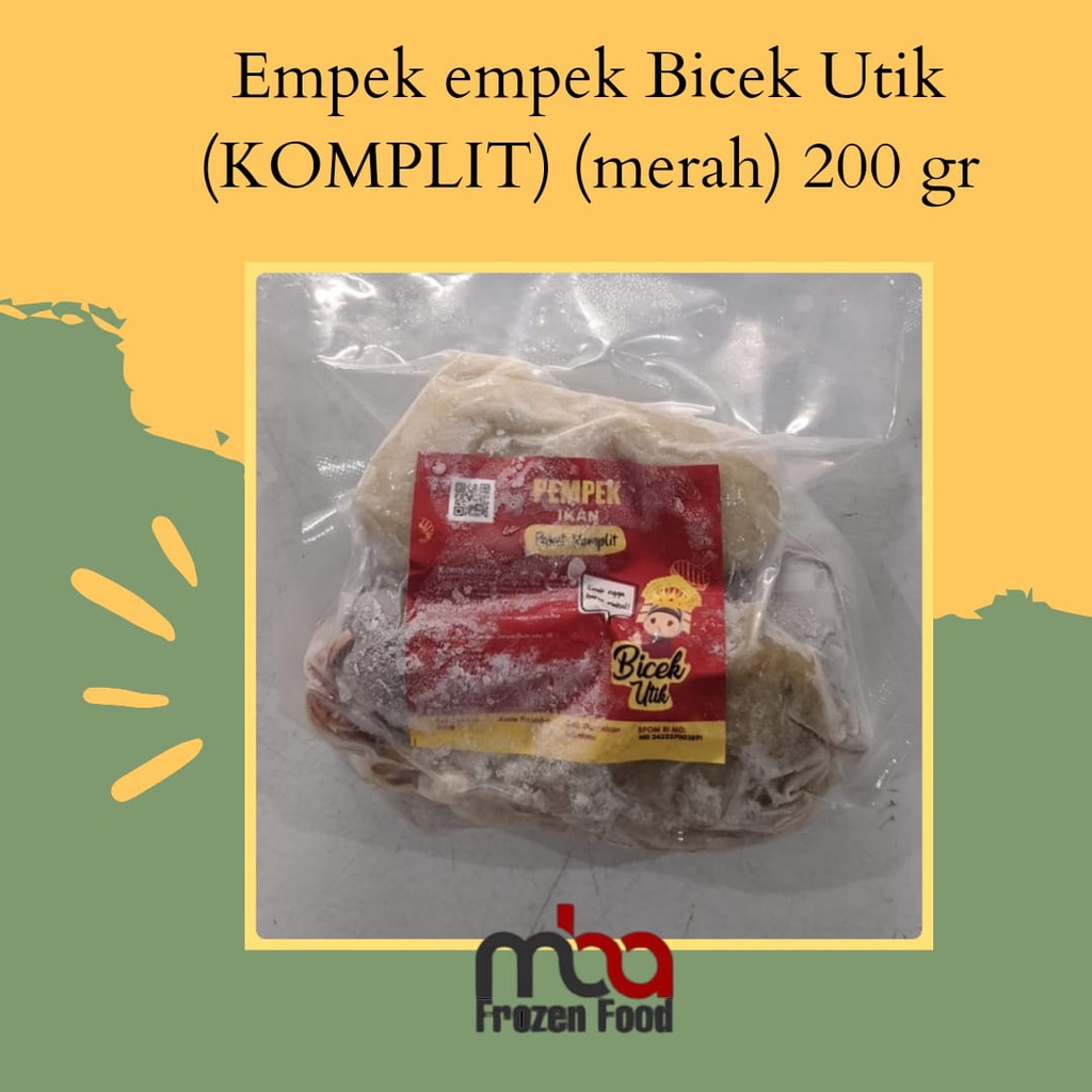 pempek/Empek empek Bicek Utik (KOMPLIT) (merah) 200 gr - FROZEN FOOD