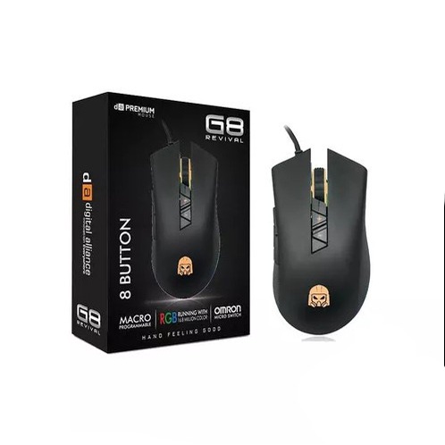 Mouse DA Digital Alliance G8 G-8 Revival Ergonomic RGB - Gaming - Ori