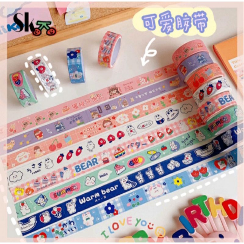 

20 Cm Washi Tape Korean Style Cute For Journaling
