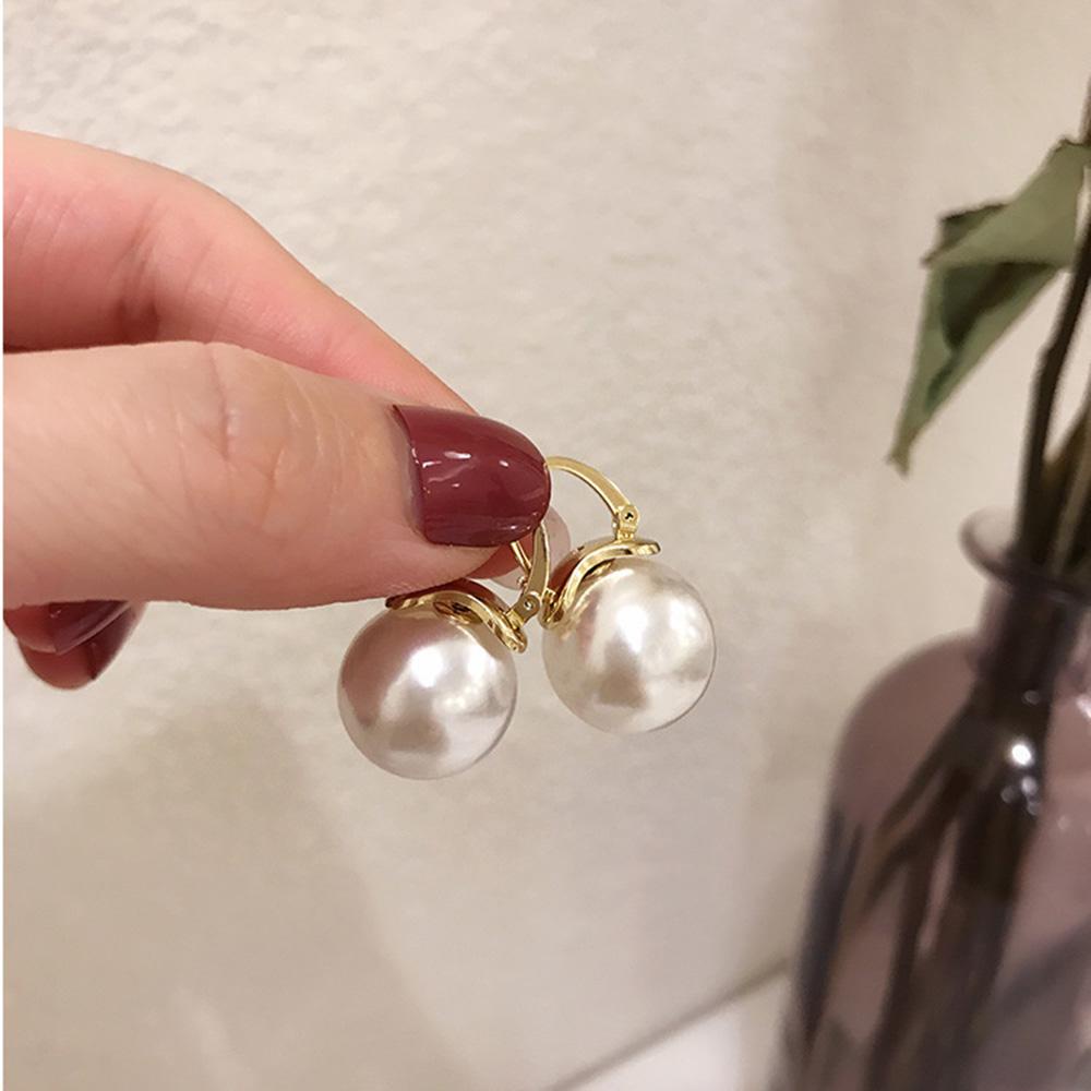 Lily Pearl Earrings Bridal Mutiara Imitasi Pearl Drop Fashion Perhiasan Anting Untuk Wanita