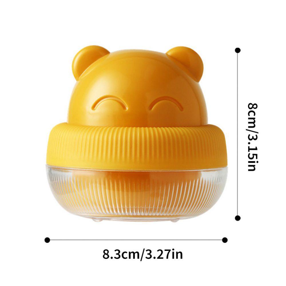 QUINTON 1PC Puffs Drying Box Bear Powder Puff Container Stand Storage Box Empty Transparent Makeup Accessories Sponge Organizer Cartoon Display Makeup Blender Puff Holder/Multicolor